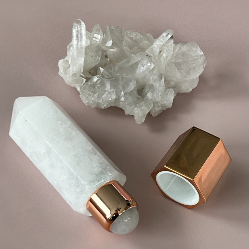 Clear Quartz Perfume/Oil Roller Bottle