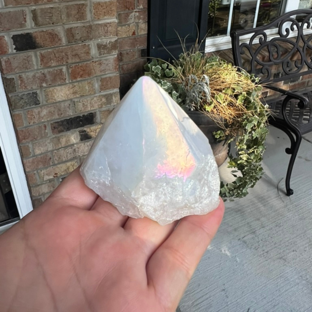 Clear Quartz Aqua Aura Pointer