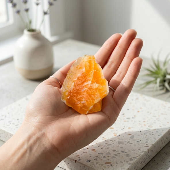 Orange Calcite Medium