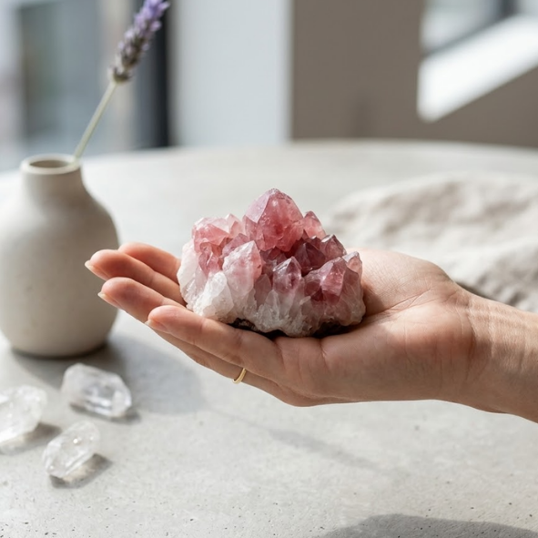 Pink Amethyst Raw Cluster