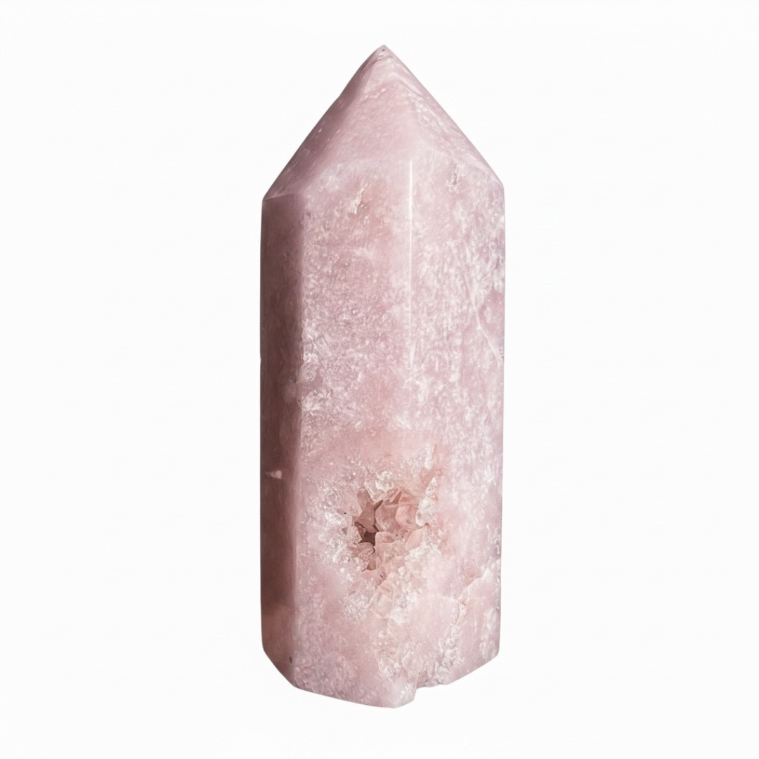 Pink Amethyst Pointer With Crystals