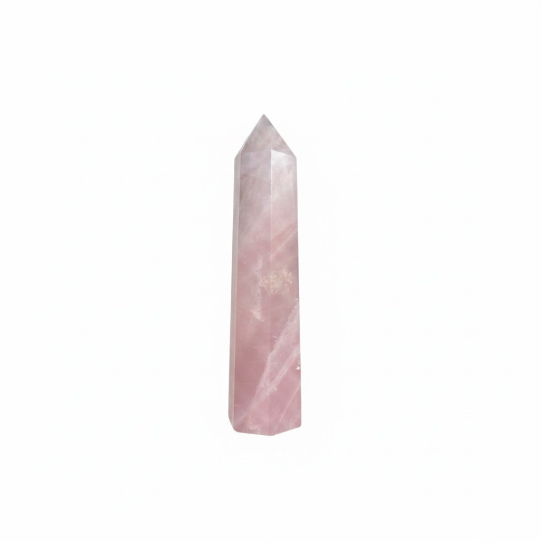 Aura Dipped Rose Quartz tower