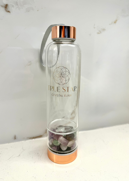 Narrow-mouth Fluorite Crystal Water Bottle